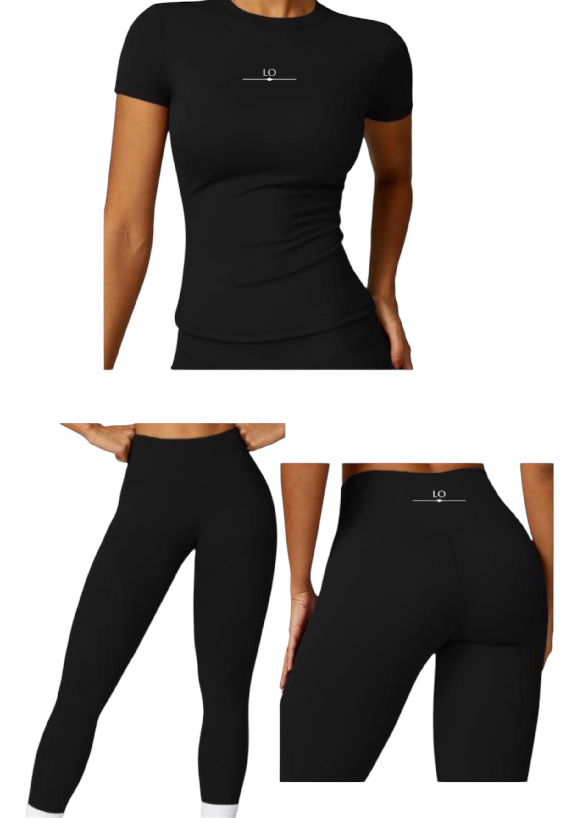 Conjunto Deportivo de Lujo Negro – LO COSMETICS